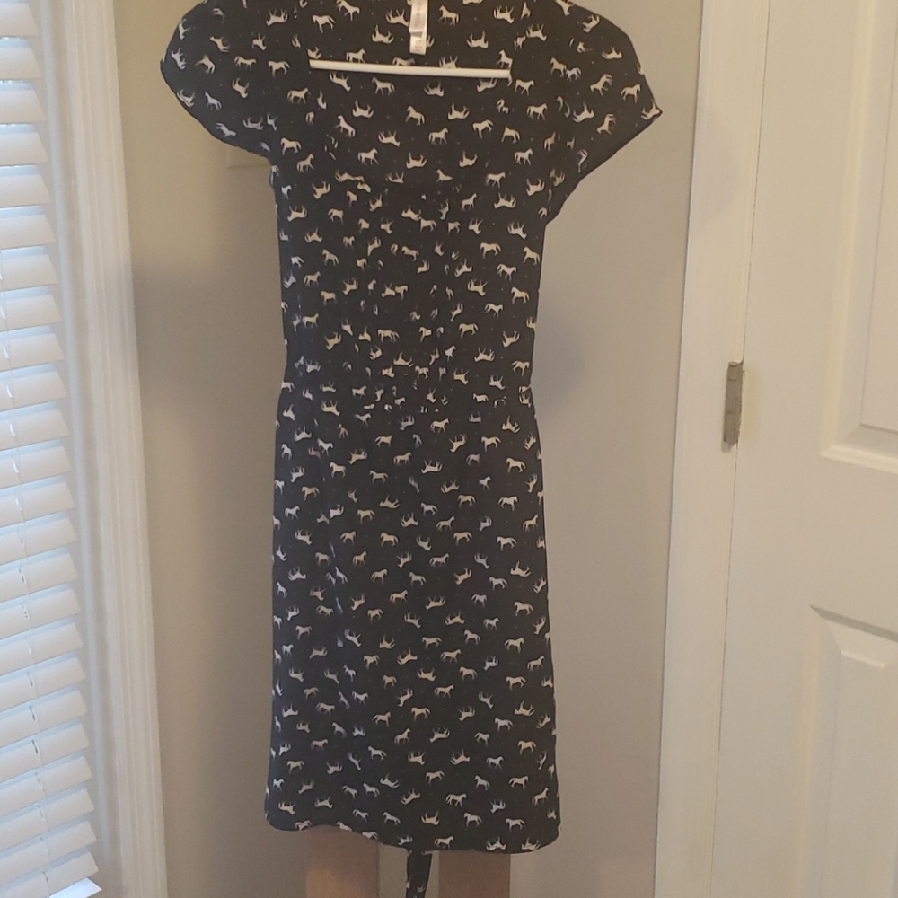 Black and white horse print dress.